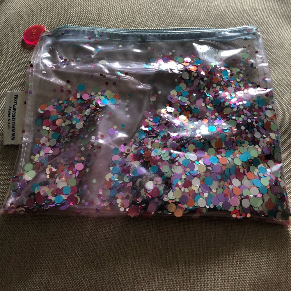 💕 glitter clutch/ pouch
